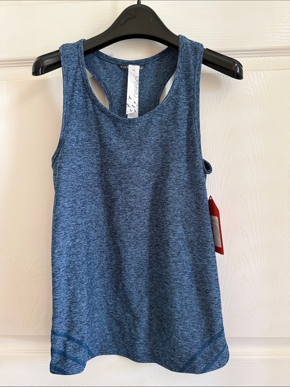NWT oiselle Heathered Blue Racerback Lux Satellite Tank
